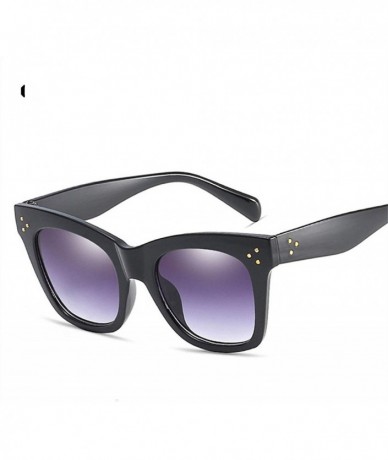 Oversized Cat Eye Sunglasses Women Vintage Oversized Gradient Sun Glasses Designer UV400 Sunglass - Leopard - C718W0DA75X $22.46