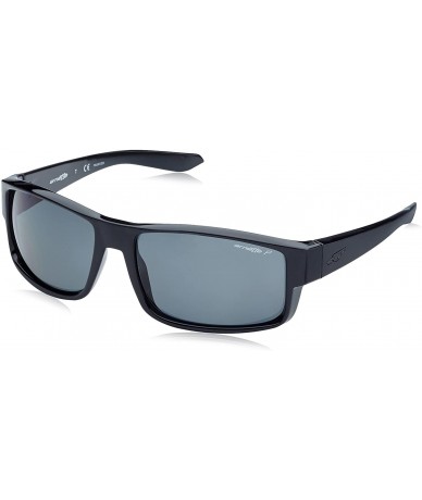Sport Men's An4224 Boxcar Rectangular Sunglasses - Black/Polarized Grey - CB12FUJTIMD $57.97