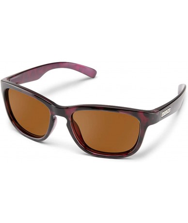 Square Cinco Polarized Sunglasses - Violet Havana - CP18NWICZYW $47.34