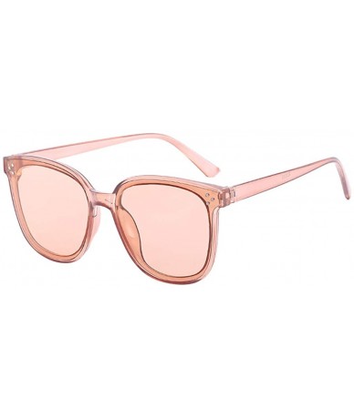 Oversized Sunglasses for Women Oversized Fashion Vintage Eyewear for Driving Fishing - Mirrored Polarized Lens - Pink - CB18T...