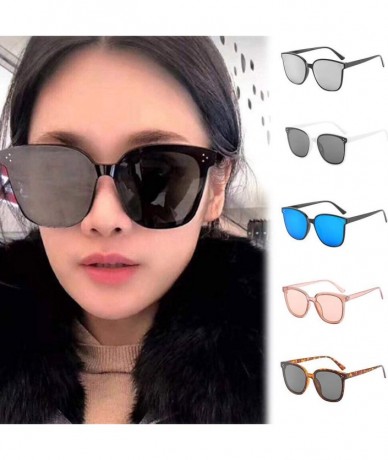 Oversized Sunglasses for Women Oversized Fashion Vintage Eyewear for Driving Fishing - Mirrored Polarized Lens - Pink - CB18T...