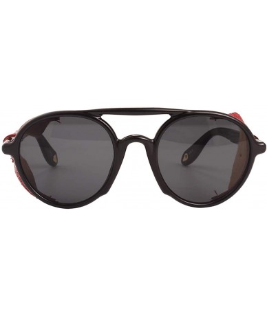 Oval Polarized Sunglasses for Men and Women Retro Steampunk Round Frame Driving Sun glasses 100% UV Blocking - CO198KRML3X $1...