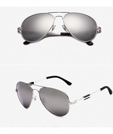 Goggle Anti-luster film classic retro sunglasses polarized sunglasses Colorful sunglasses - Silver Reflective Color - CI1264B...