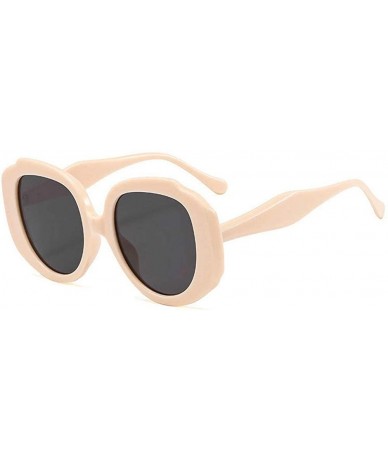 Round Fashion New Big Round Sunglasses Women Ultralight Vintage Square Leopard Sun Glasses Mens Goggle - Beige - CA18AHEEL8E ...