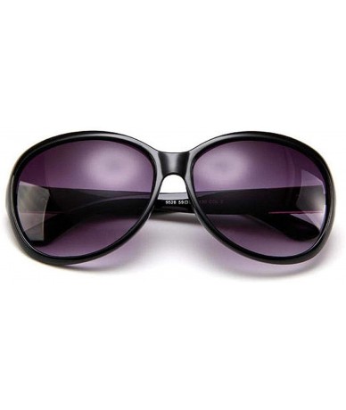 Round Round Sunglasses Women 2019 Black Oversized Retro Vintage Big Sun Glasses Shades Dames - Black - CT199C6EATH $63.06