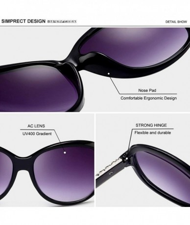Round Round Sunglasses Women 2019 Black Oversized Retro Vintage Big Sun Glasses Shades Dames - Black - CT199C6EATH $63.06