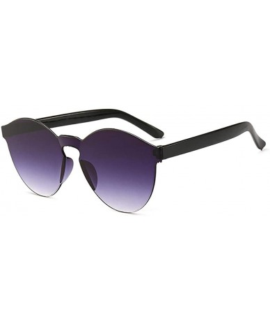 Round Unisex Fashion Candy Colors Round Outdoor Sunglasses Sunglasses - Gray - CX199U3ME9D $10.25