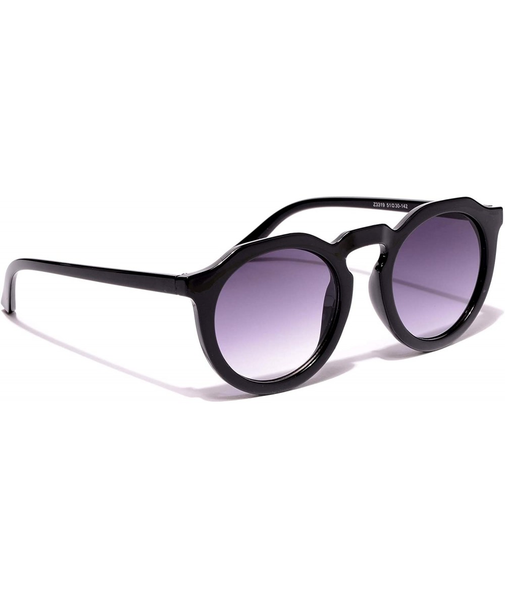 Oversized Women's Bold Oval Goggles Sunglasses Black Lens - Black - CG18WG8ES3I $19.68