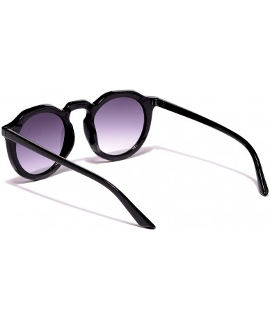 Oversized Women's Bold Oval Goggles Sunglasses Black Lens - Black - CG18WG8ES3I $19.68