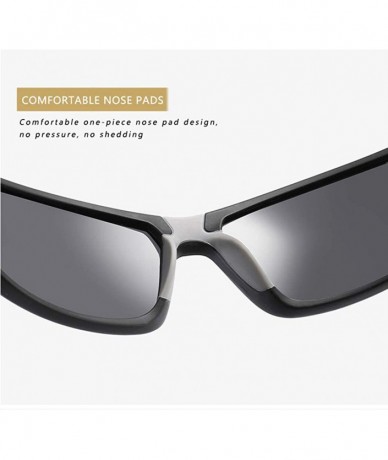Sport Men Sports Sunglasses Ultra Light Polarized PC Frame UV 400 Protection for Outdoor - White+orange - CB18TMQ6ICG $51.71