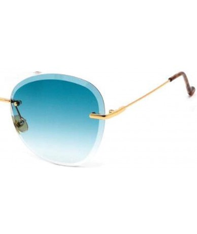 Aviator Frameless big frame trimmed sunglasses - ladies fashion 2019 new - B - CF18S9X8GMI $50.86