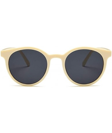 Round Round Polarized Sunglasses for Women/Men Vintage Womens Sunglasses Retro Driving Sun Glasses - Beige - CO194RAIRG2 $12.40