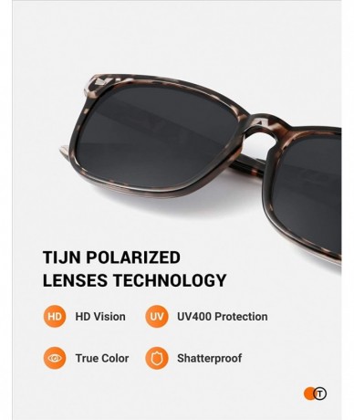 Square Polarized Sunglasses for Women Men Classic Trendy Stylish Sun Glasses 100% UV Protection - CR1905L767U $18.50