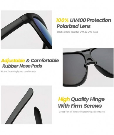 Goggle Sunglasses Polarised Sports Professional - UV400 Eye Protection with Shatterproof Frames and Anti Glare Lenses - C518Q...