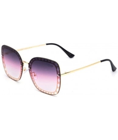 Sport Sunglasses Men and Women Fashion Metal Sunglasses Big Frame Wild Glasses - 3 - C71906DZXY0 $60.77