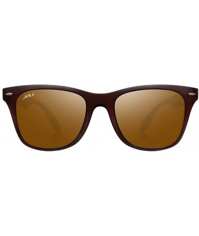 Oversized Coating Eye Men Wood Bamboo Women Printed Wrap 52MM Sunglasses - C1 - CW18M3NWX30 $24.62