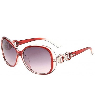 Oversized Glasses- Fashion Women Men Double Ring Decoration Shades Sunglasses Integrated UV - 3897g - CS18RQA5WLT $20.81