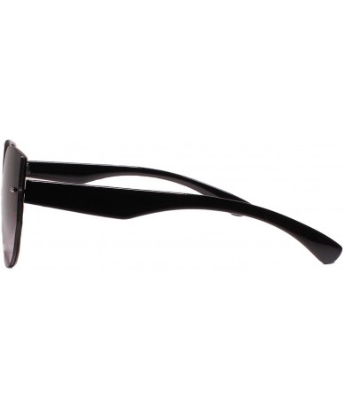Rimless Gorgeous Elegant Chic Womens Rimless Round Cat Eye Sunglasses - Gray - CI18YYG6Y7E $9.97