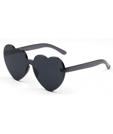 Goggle Women Heart Shape Fashion Sunglasses - Black - CG18WUC0YDT $19.55