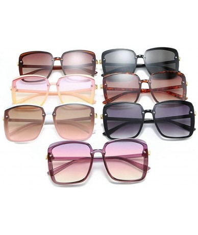 Square 2019 New Retro Square Female Sunshade glasses Fashion Full Frame Ultralight Mens Goggle - Black - C318XAXUDXO $11.30