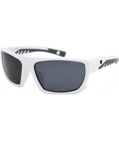 Wrap Castaic Polarized Sport Fishing Sunglasses 100% UV Protection - White - C118E05QWCI $46.68