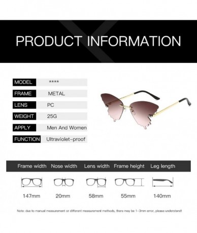 Butterfly Butterfly Sunglasses Gradient Creative - D - CB1906DE8M5 $9.15