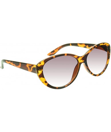 Oversized Cat Eye Womens Full Lens Tinted Reading Sunglasses Oversize - Natural Tortoise - CT18M7R9MTO $34.68