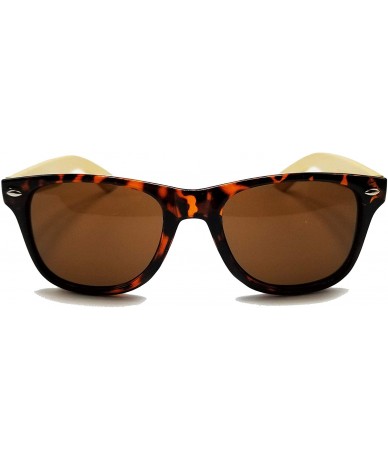 Rectangular Walkers Sunglasses - Horn Rim - CR18OI6RN64 $11.67