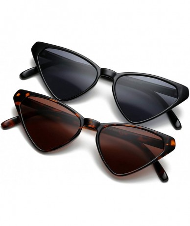 Cat Eye Women High Pointed Cat Eye Fashion Sunglasses - Tortoise - CQ19254E0E8 $9.62