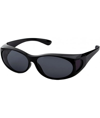 Sport Sunglasses - Wear Over Prescription Glasses. Size Small with Polarization. - Black - CR1172STLUF $30.16
