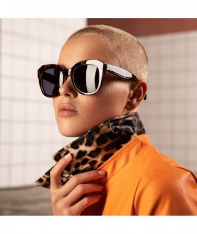 Oversized Sweet Peach Designer Fashion Oversized Womens Sunglasses - Tortoise - CO194RS6GUN $78.82