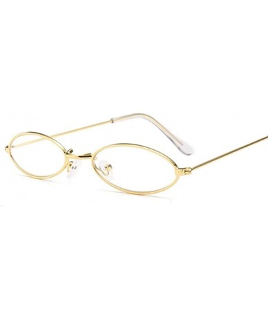 Oval Retro Small Oval Sunglasses Women Female Vintage Hip Hop Balck Glasses Retro Sunglass Lady Eyewear - CG198UEQ96W $20.58