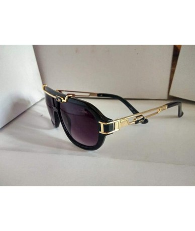 Square Retro Sunglasses European Wind Sunglasses Square Frog Mirror - CT18X5LRGG0 $39.71