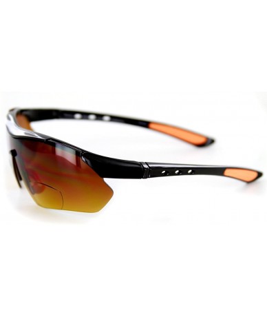 Wrap Daredevil Fashion Bifocal Sunglasses w/Wrap-Around Sports Design and Anti-Glare Coating for Active Men - CM11BSNBK2H $13.13