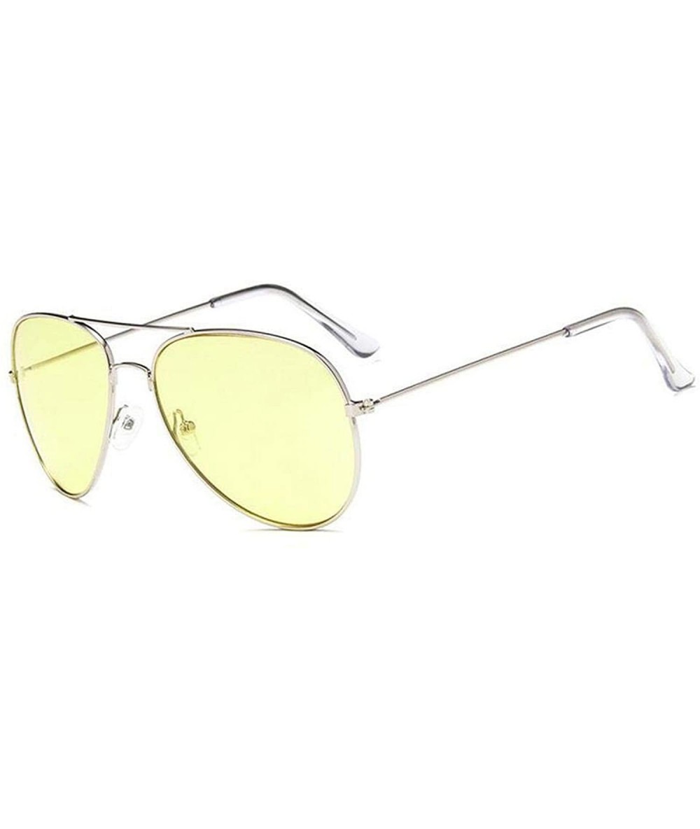 Oversized Clear Pink Sunglasses Women Men Ocean Blue Transparent Sun Glasses Candy Color Eyewear Pilot Lens Green - CV198AHYL...