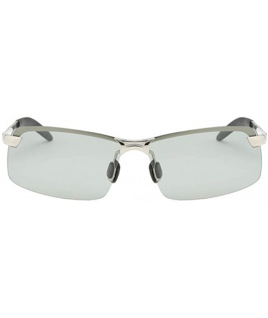Goggle Polarized sunglasses Sunglasses polarized wholesale - Silver Frame Color Changing Mirror - CR18AZAM0N7 $65.47