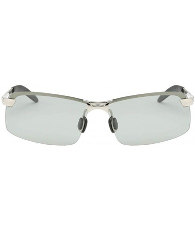 Goggle Polarized sunglasses Sunglasses polarized wholesale - Silver Frame Color Changing Mirror - CR18AZAM0N7 $27.61