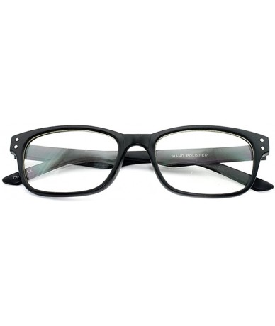 Round "Adelanto" Sleek Round Frame Two Tone Clear Lens Glasses - Matte Black - CS12FP31V01 $9.15