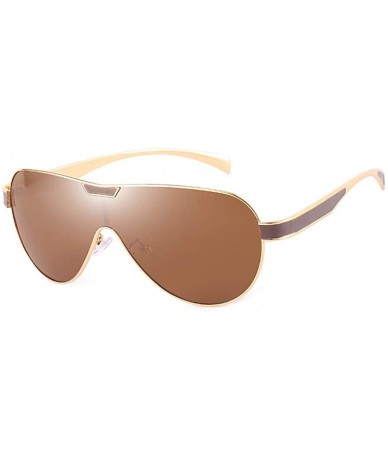 Goggle Polarized Sunglasses Unisex-Alloy Oneness Lens-Rectangular Shade Glasses Novel - A - CR1905Y9XU2 $35.16