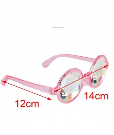 Sport Festivals Kaleidoscope Glasses for Raves - Goggles Rainbow Prism Diffraction Crystal Lenses - Pink. - CN12O5MJLIM $10.74