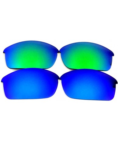 Oversized Replacement Lenses Flak Jacket Black&Blue&Green Color 3 Pairs-FREE S&H. - Blue&green - CV129XZLKNF $28.69