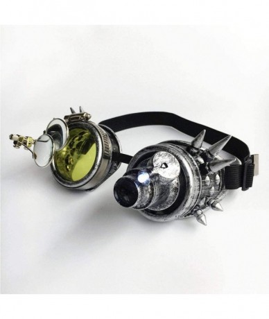 Goggle Kaleidoscope Rave Goggles Steampunk Glasses with Crystal Glass Lens - CE1943SGDCN $12.88