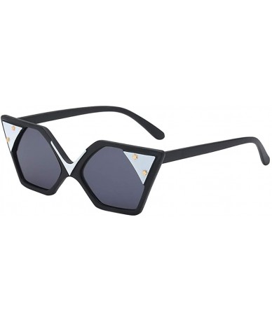 Goggle Sunglasses Retro Goggles Multicolor Eyeglasses Glasses Eyewear - Grey - CM18QQHKE2L $11.75