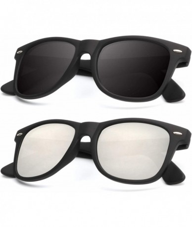 Square Unisex Polarized Sunglasses Stylish Sun Glasses for Men and Women Color Mirror Lens Multi Pack Options - CC18QTOO8LN $...