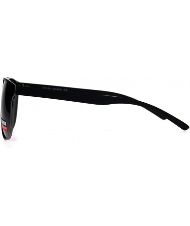 Sport Mens Metal Frame Horned Rim Hipster Sport Sunglasses - Gunmetal Black - CQ180SX372N $10.04