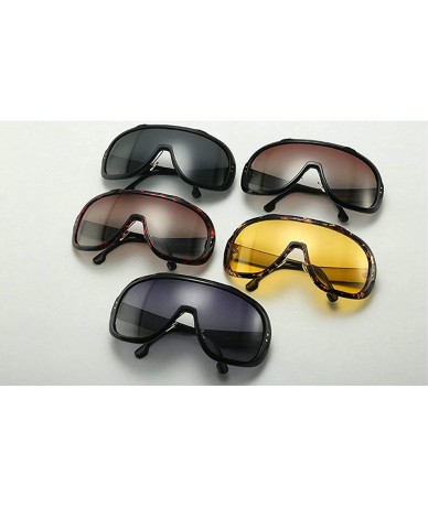 Oversized Oversized Frame Mask Sunglasses Brand Designer Fashion Lady Shaded Sunglasses UV400 - Matte Black - CU18UK70IIL $9.37