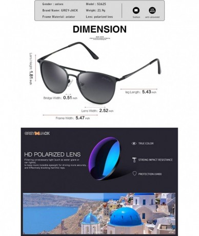 Aviator Vintage Polarized Sunglasses Round UV Protection for Men Women - Grey/Gradient Grey Lens - C718SXYXU25 $28.05