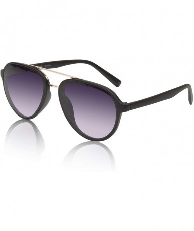 Aviator Aviator Sunglasses for Men and Women Plastic Frame UV400 Protection - Matte Black Frame - C618SQQONQL $18.06