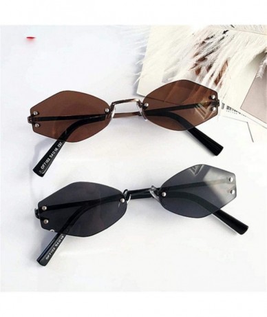 Round Vintage Small Round Sunglasses Women Retro Sun Glasses Female Oval Black C1 Red - C5 Brown - CX18XE9HW6M $10.41