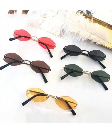 Round Vintage Small Round Sunglasses Women Retro Sun Glasses Female Oval Black C1 Red - C5 Brown - CX18XE9HW6M $10.41